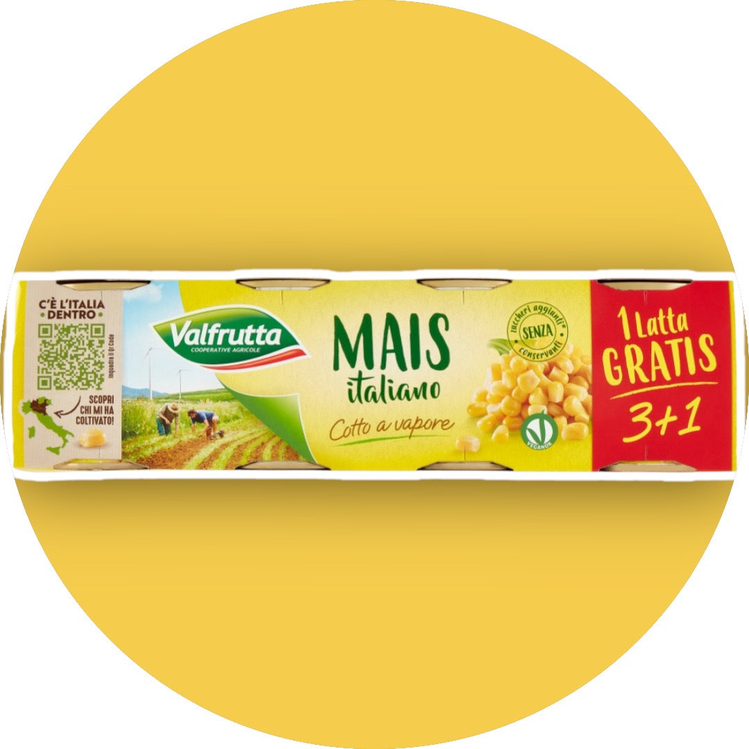Valfrutta mais 3 pz + 1 gratis