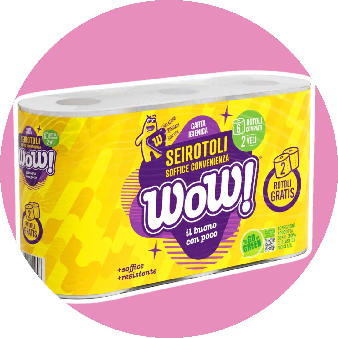Wow 6 rotoli di carta igienica morbida