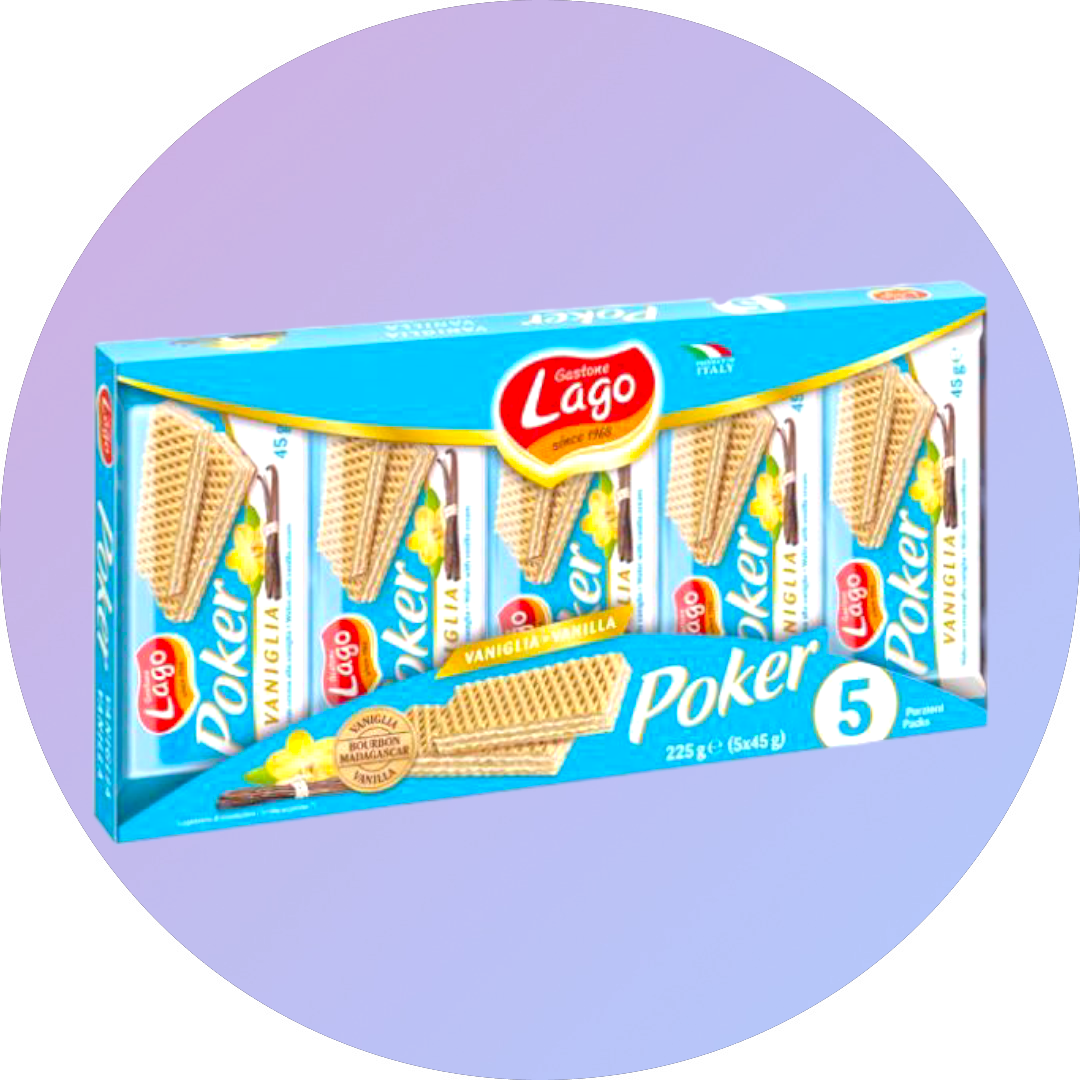 Wafer vaniglia Poker confezione da 5 Gastone del lago