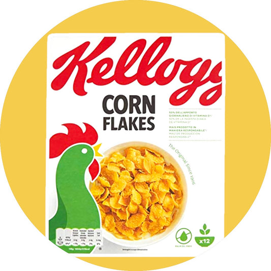 Kelloggs’ corn flakes cereali