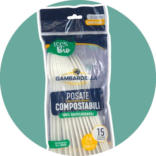 Posate compostabili 15 cucchiai