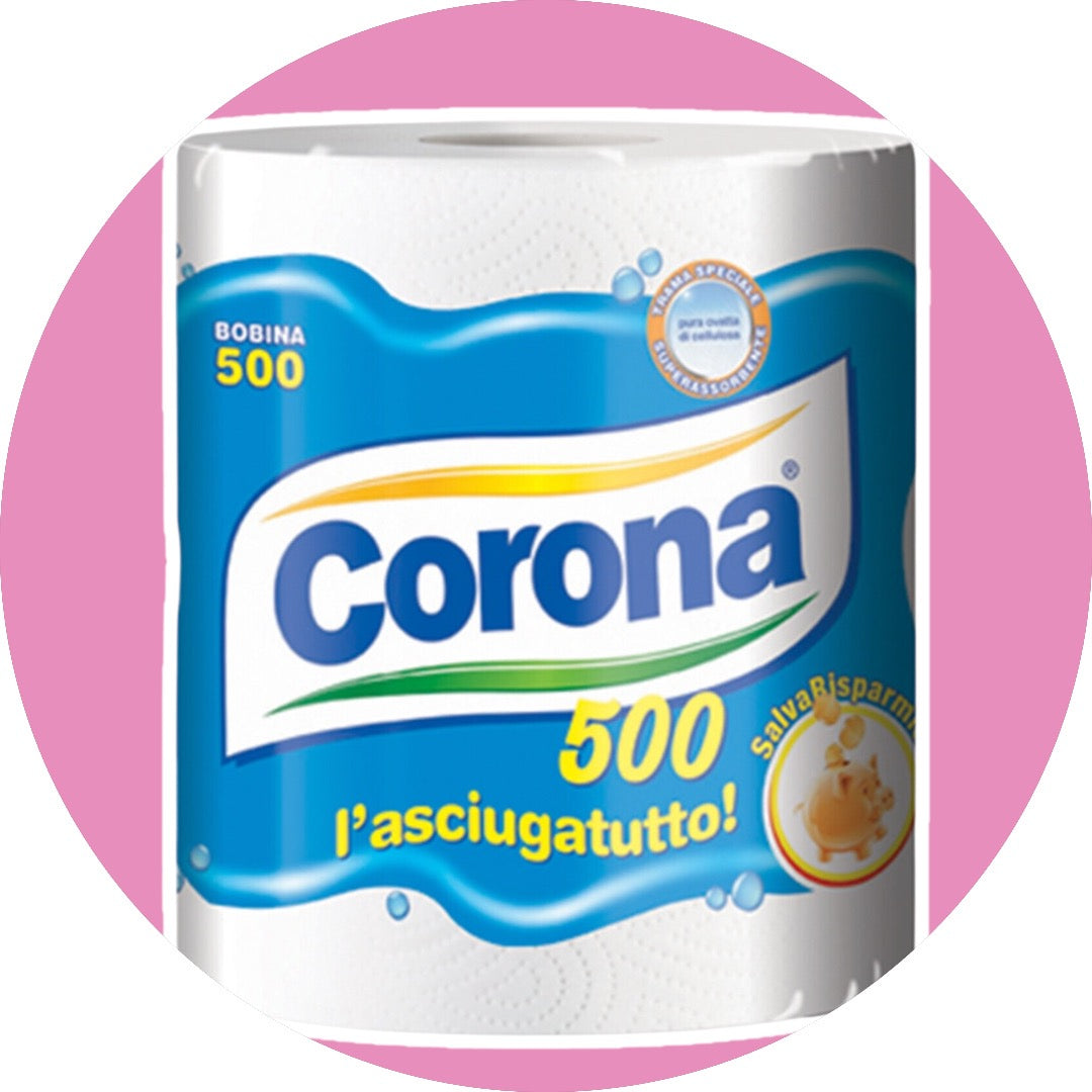 Corona rotolo carta bobina 500 strappi